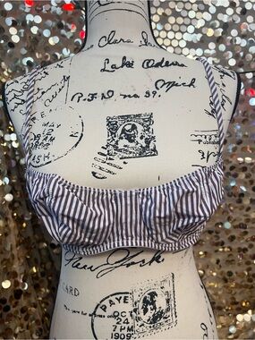 Victoria's Secret burgundy/purple & White Striped Bralette Camisole